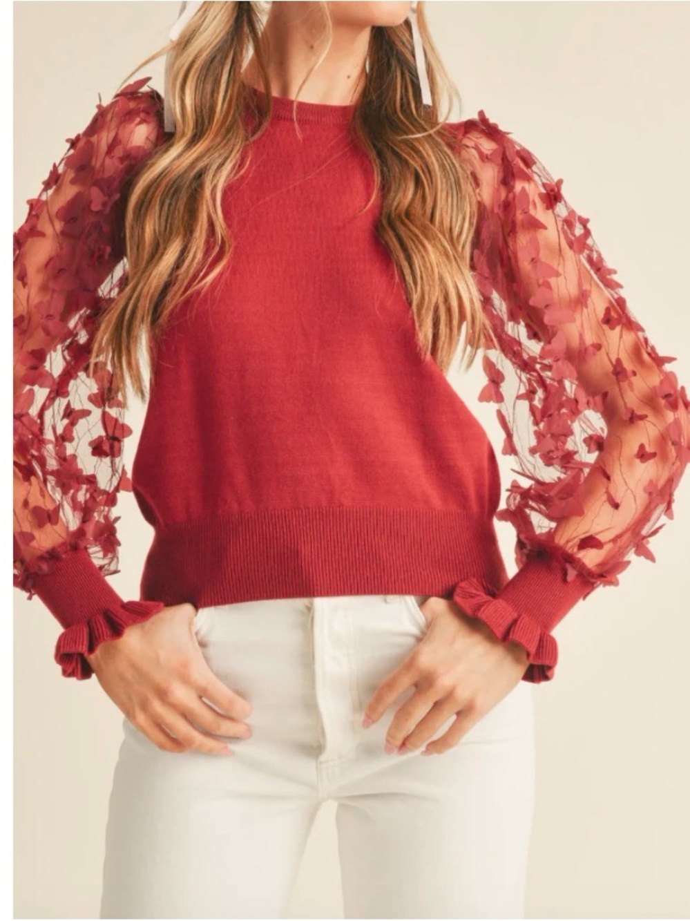 en Merci 3D Butterfly Sleeves Size Med